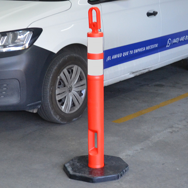 Poste de Seguridad Vial con Doble Reflejante LAMIRA Naranja 45" - 2